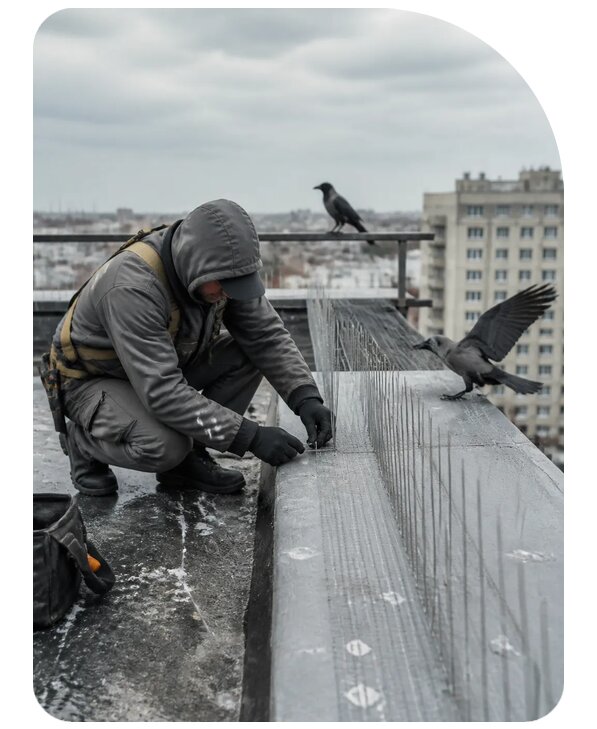 Защита от ворон под ключ в Когалыме по цене от 5169 р. | Сенат-Кгл